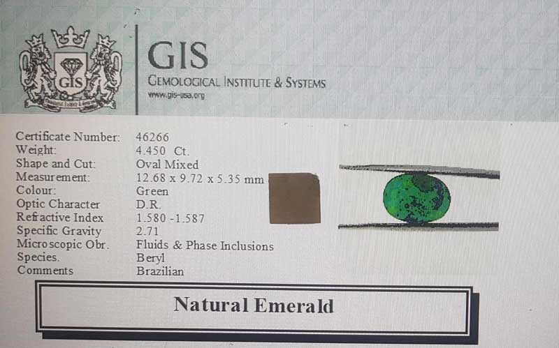 EMR13087 4 1 Emerald 4.45 Ct.