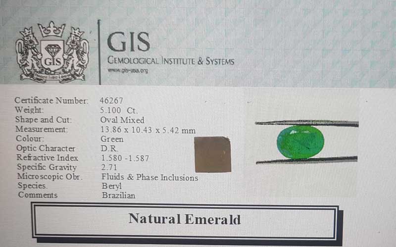 EMR13088 4 1 Emerald 5.1 Ct.