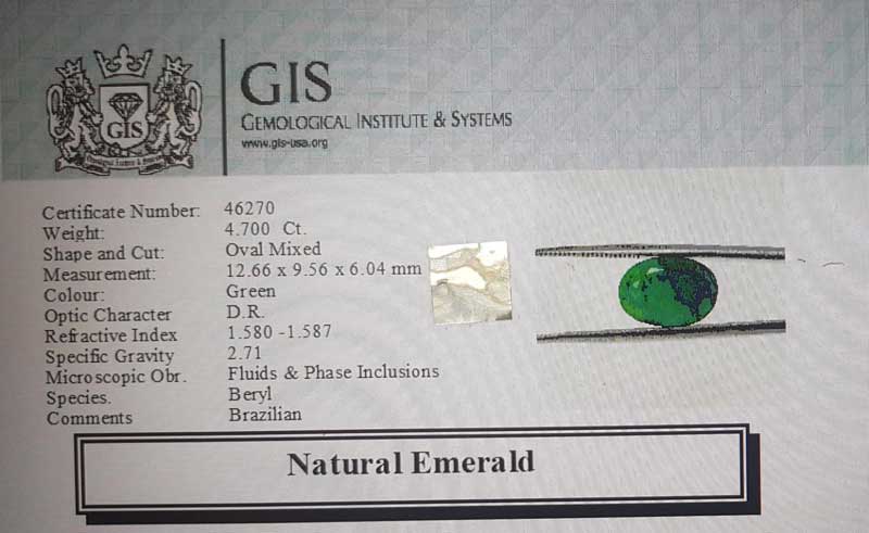 Emerald 4.7 Ct.