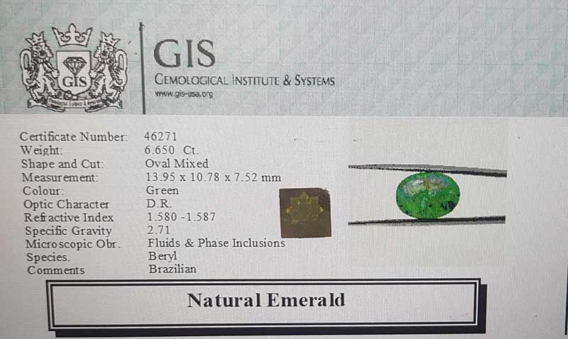 EMR13092 4 1 Emerald 6.65 Ct.