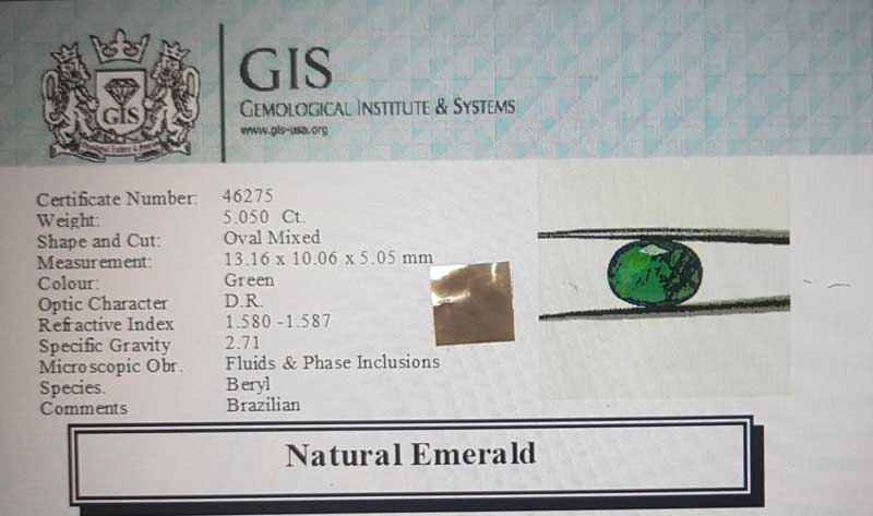 Emerald 5.05 Ct. 5 EMR13096 4 1 Emerald 5.05 Ct.