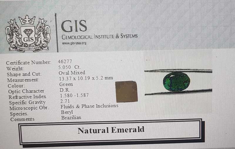 Emerald 5.05 Ct. 5 EMR13098 4 1 Emerald 5.05 Ct.