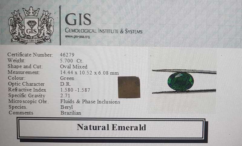 Emerald 5.7 Ct.