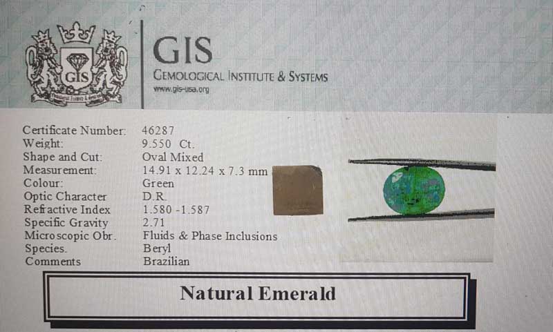 Emerald 9.55 Ct.