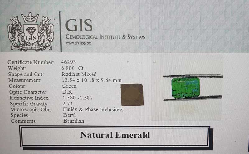 Emerald 6.8 Ct.