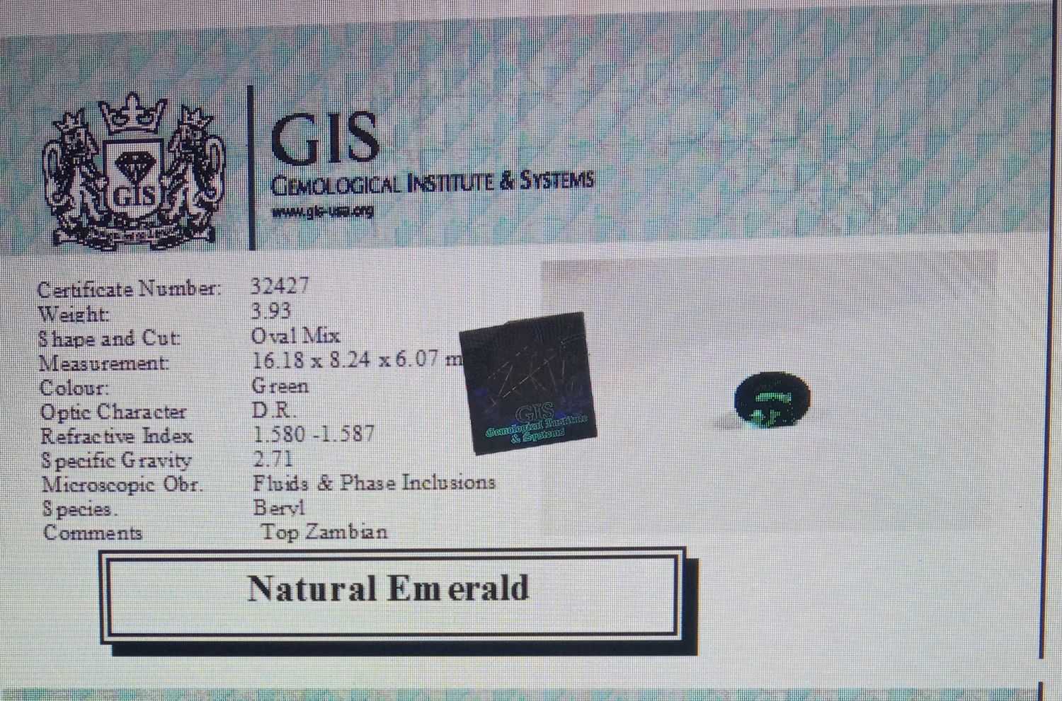 Emerald 3.93 Ct.