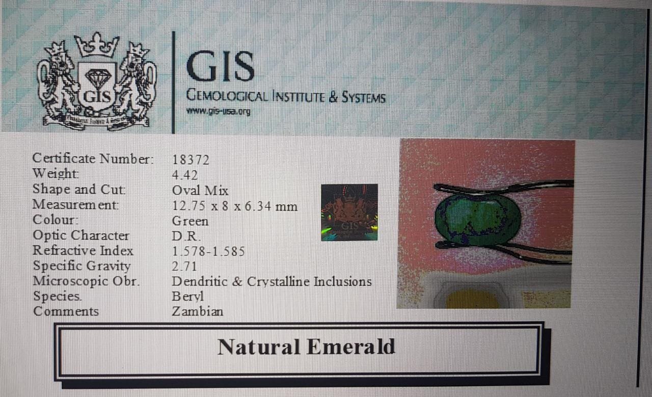 EMR7510 4 Emerald 4.42 Ct.