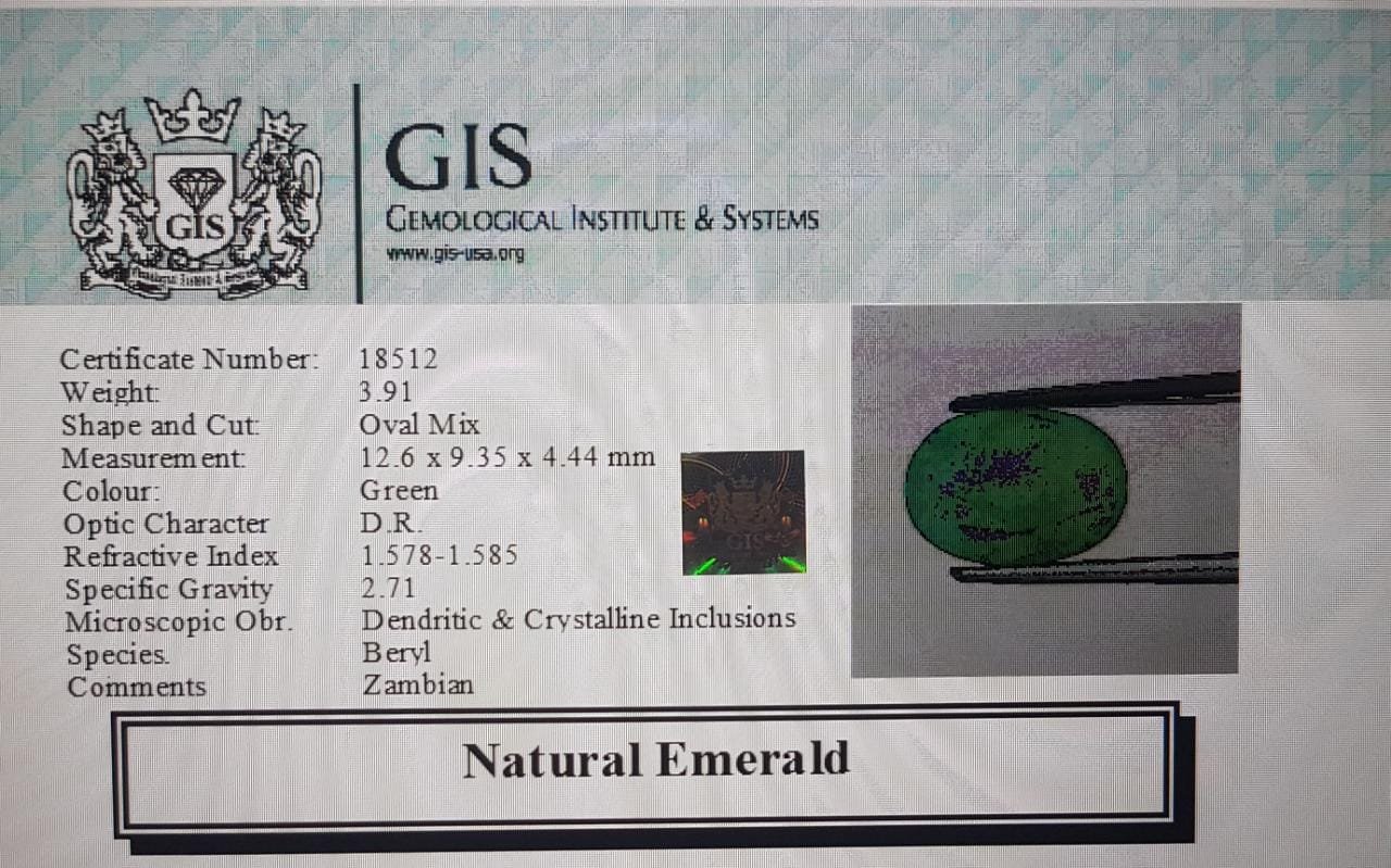 EMR7637 4 Emerald 3.91 Ct.