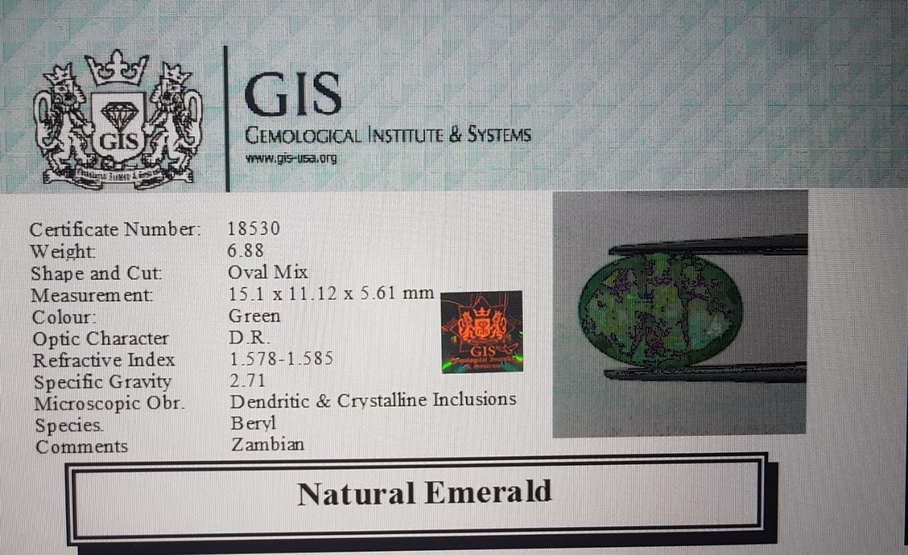 EMR7655 4 Emerald 6.88 Ct.
