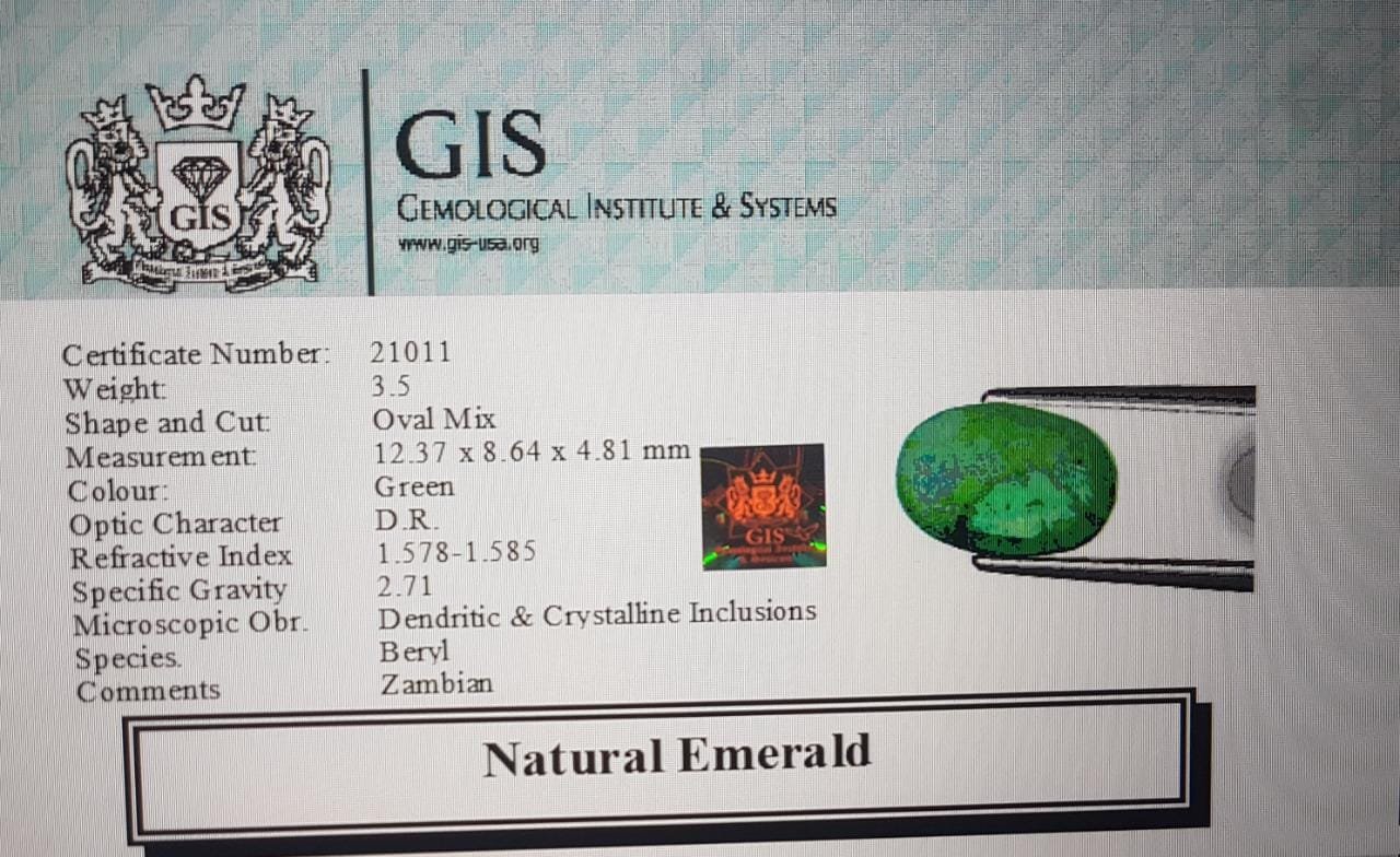 EMR7702 4 Emerald 3.5 Ct.