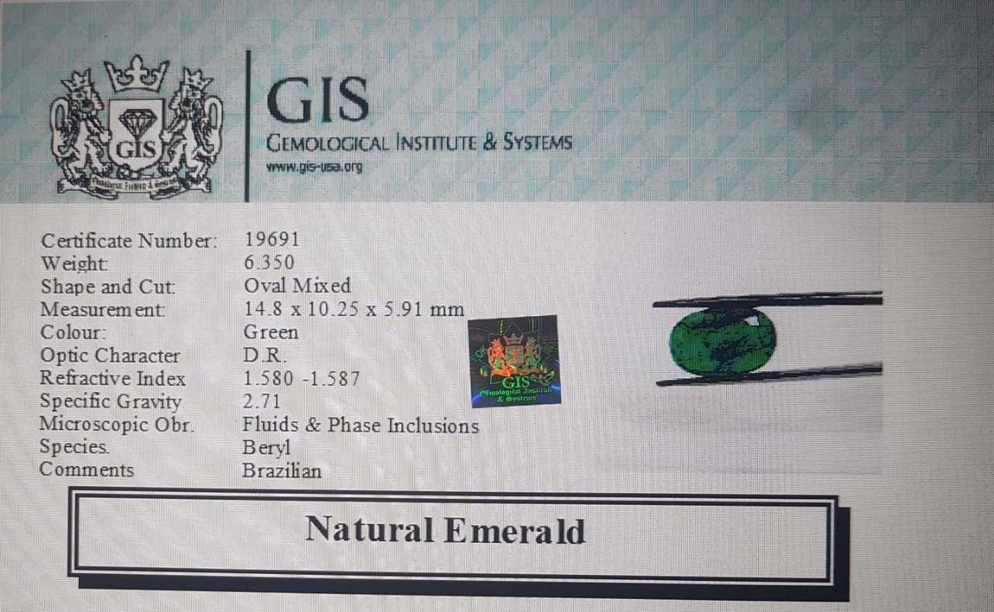 Emerald 6.35 Ct.
