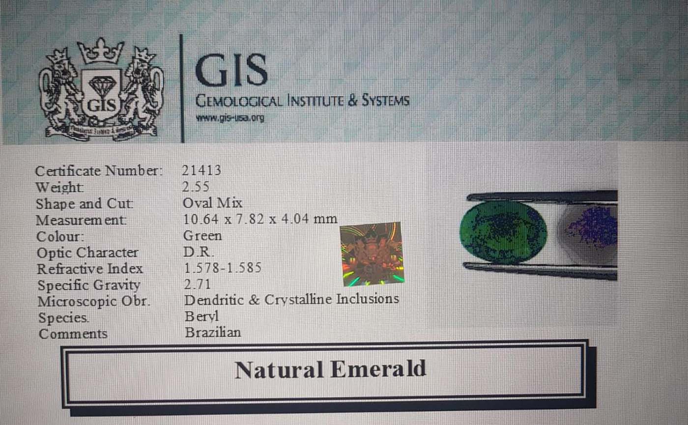 Emerald 2.55 Ct. 5 EMR8344 4 Emerald 2.55 Ct.