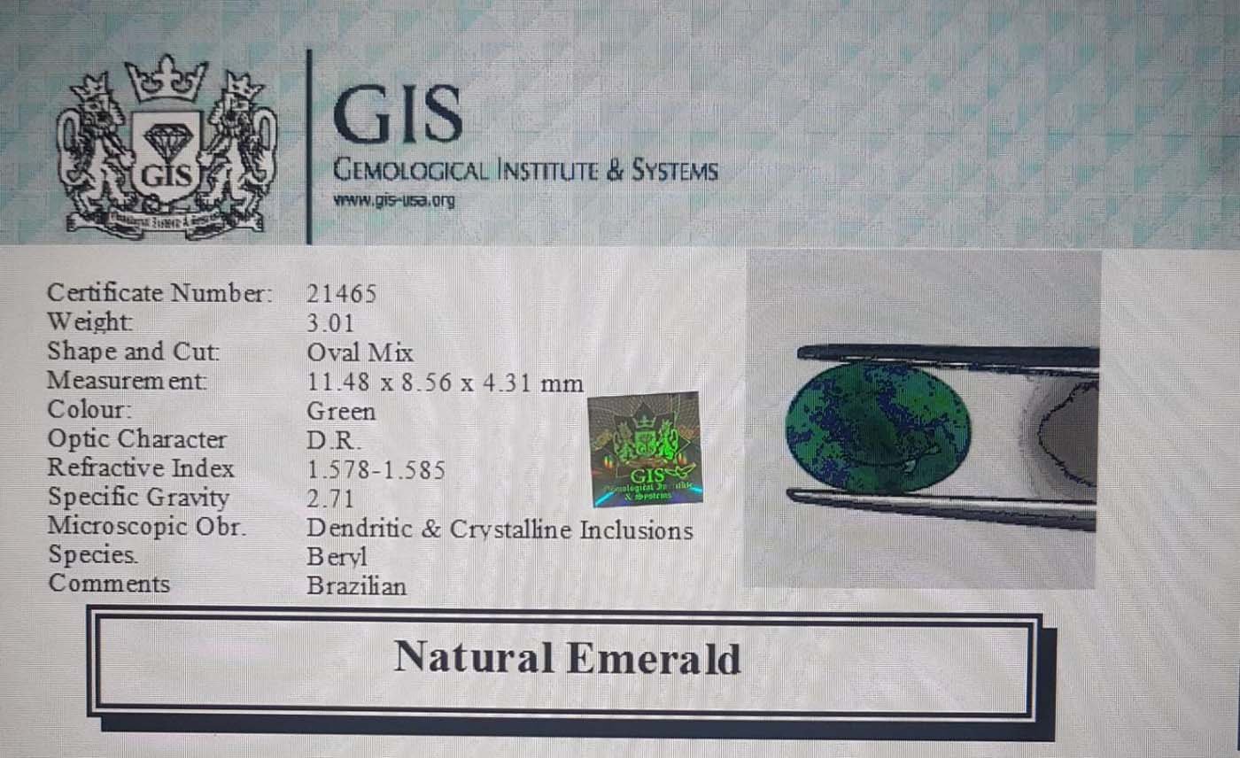EMR8396 4 Emerald 3.01 Ct.