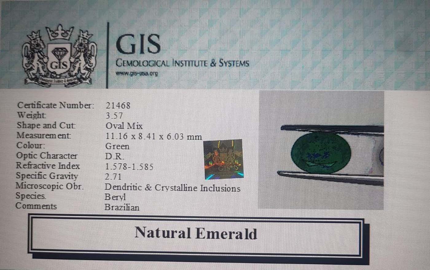 EMR8399 4 Emerald 3.57 Ct.