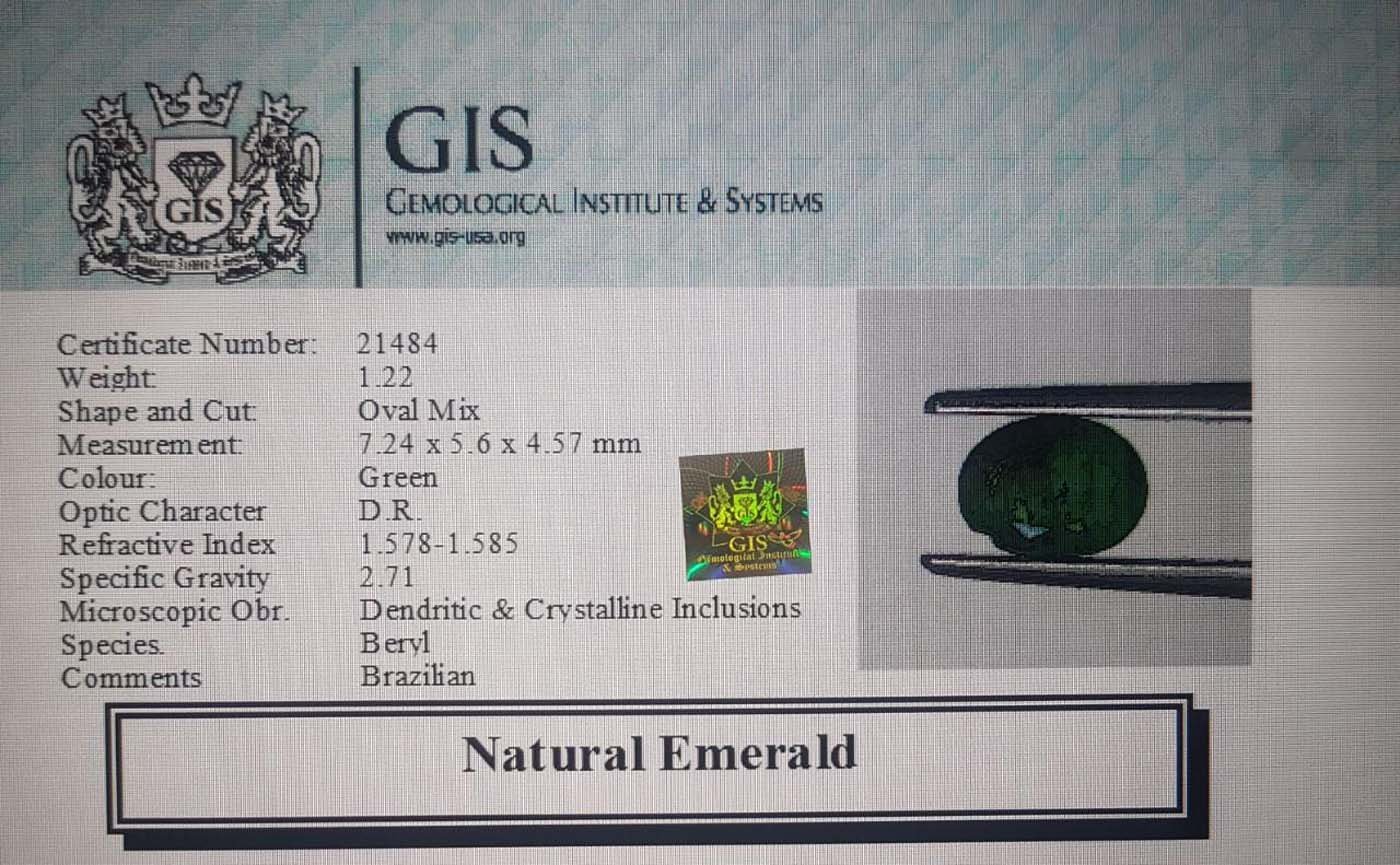 EMR8415 4 Emerald 1.22 Ct.