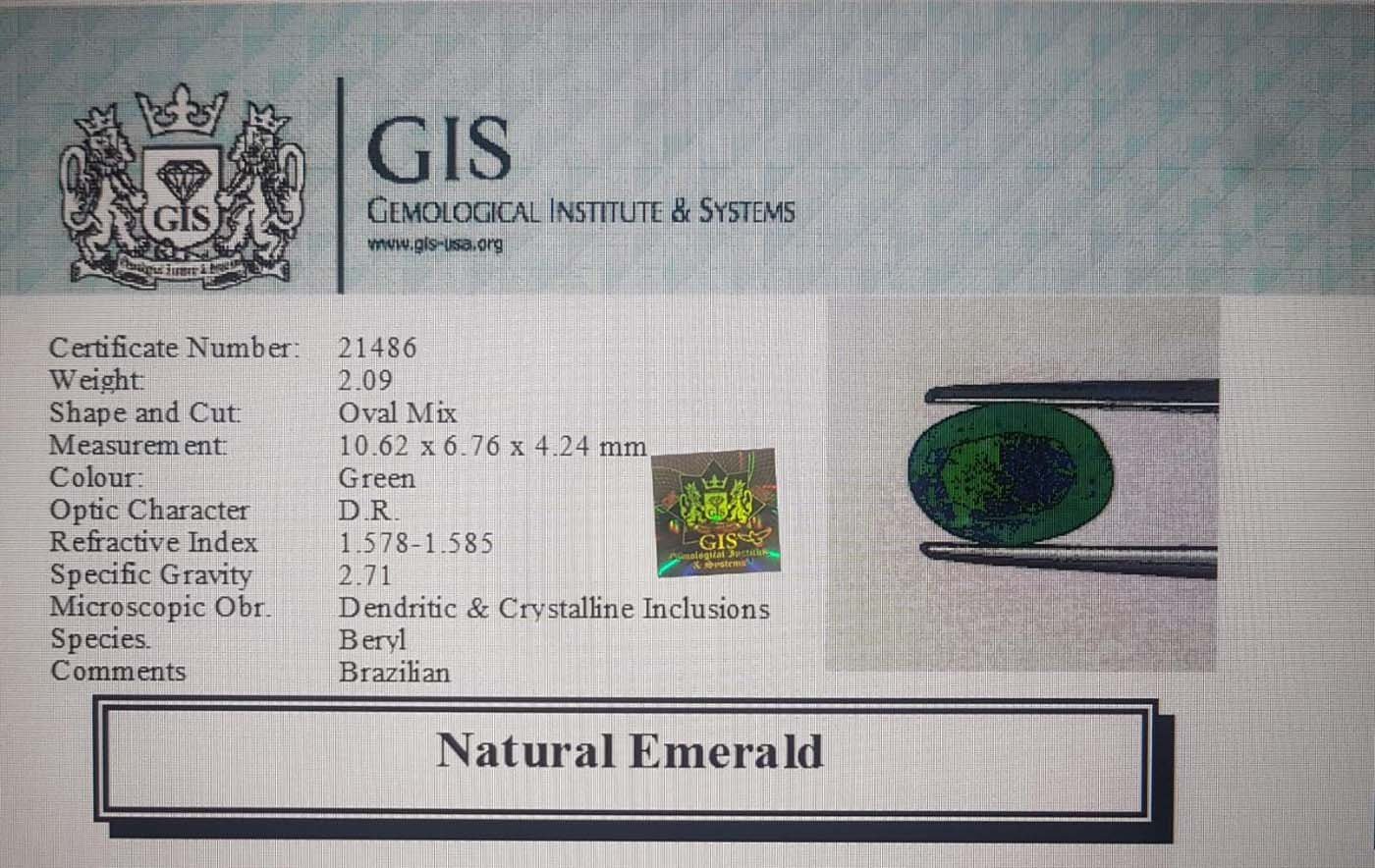 EMR8417 4 Emerald 2.09 Ct.