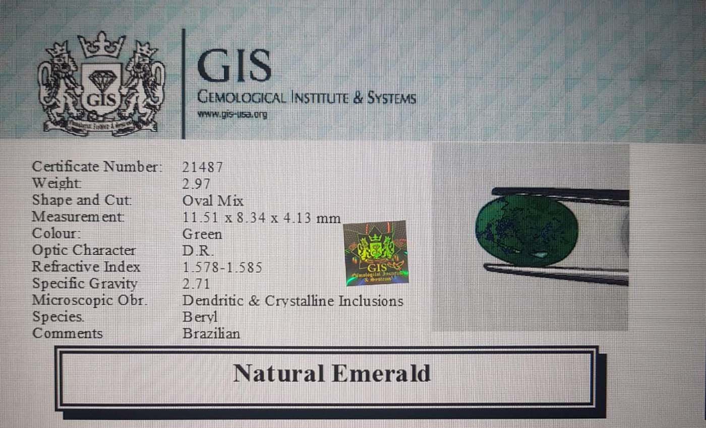 EMR8418 4 Emerald 2.97 Ct.