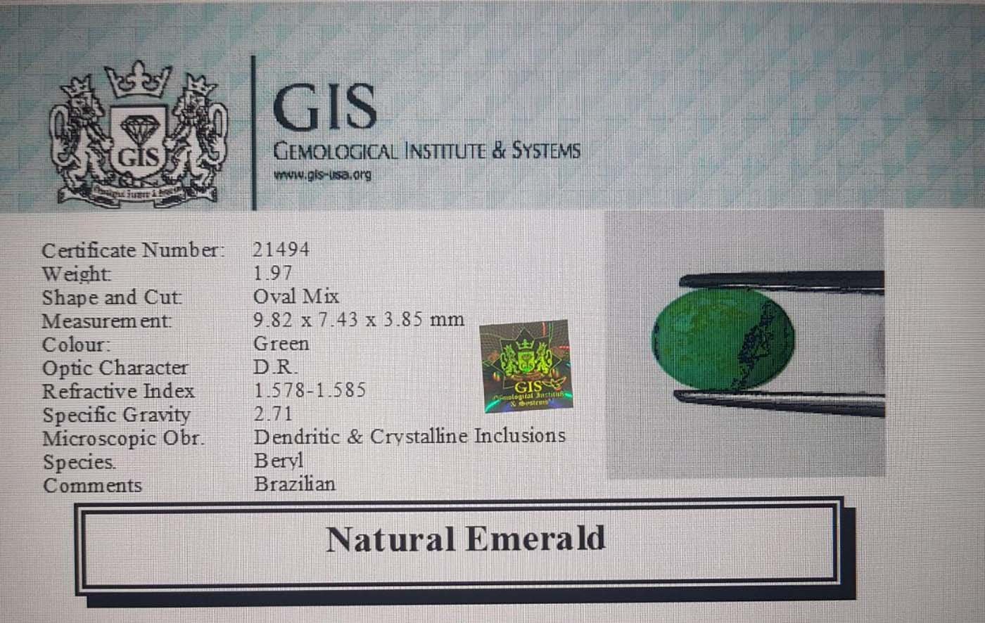 EMR8425 4 Emerald 1.97 Ct.