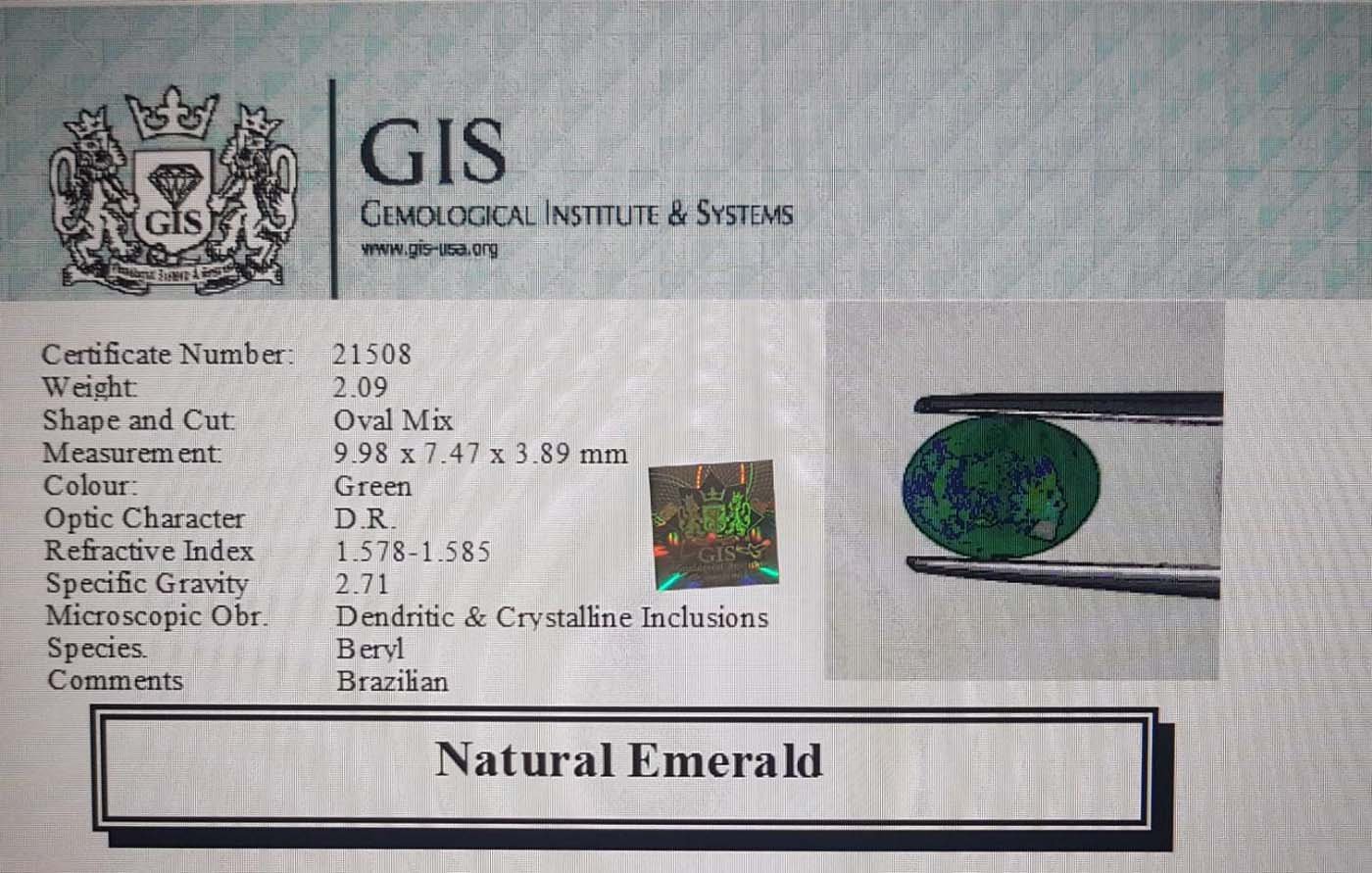 EMR8439 4 Emerald 2.09 Ct.