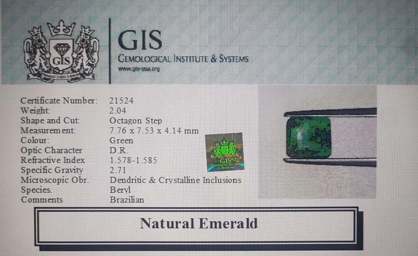 EMR8455 4 Emerald 2.04 Ct.