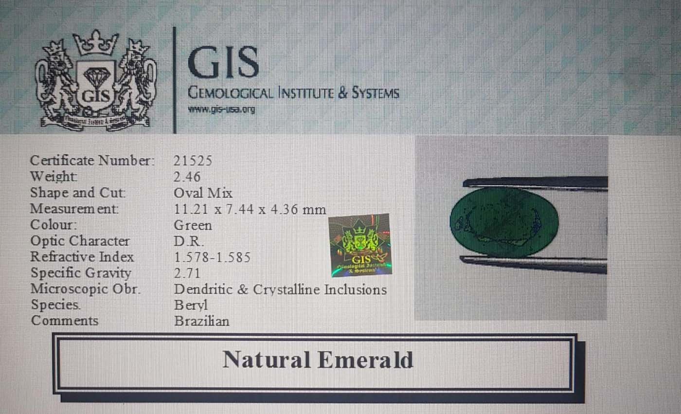 EMR8456 4 Emerald 2.46 Ct.