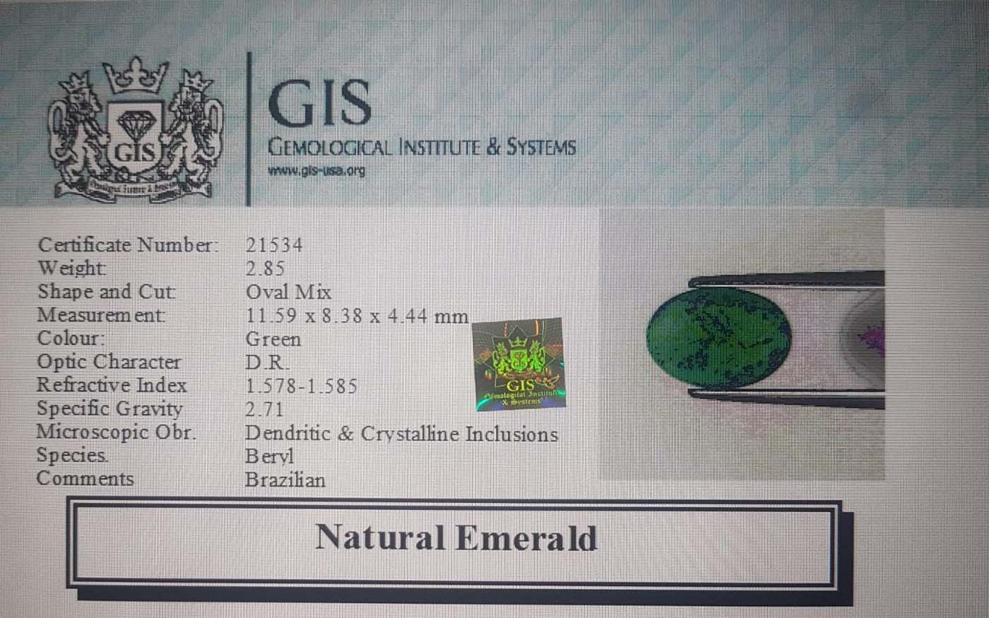 EMR8465 4 Emerald 2.85 Ct.