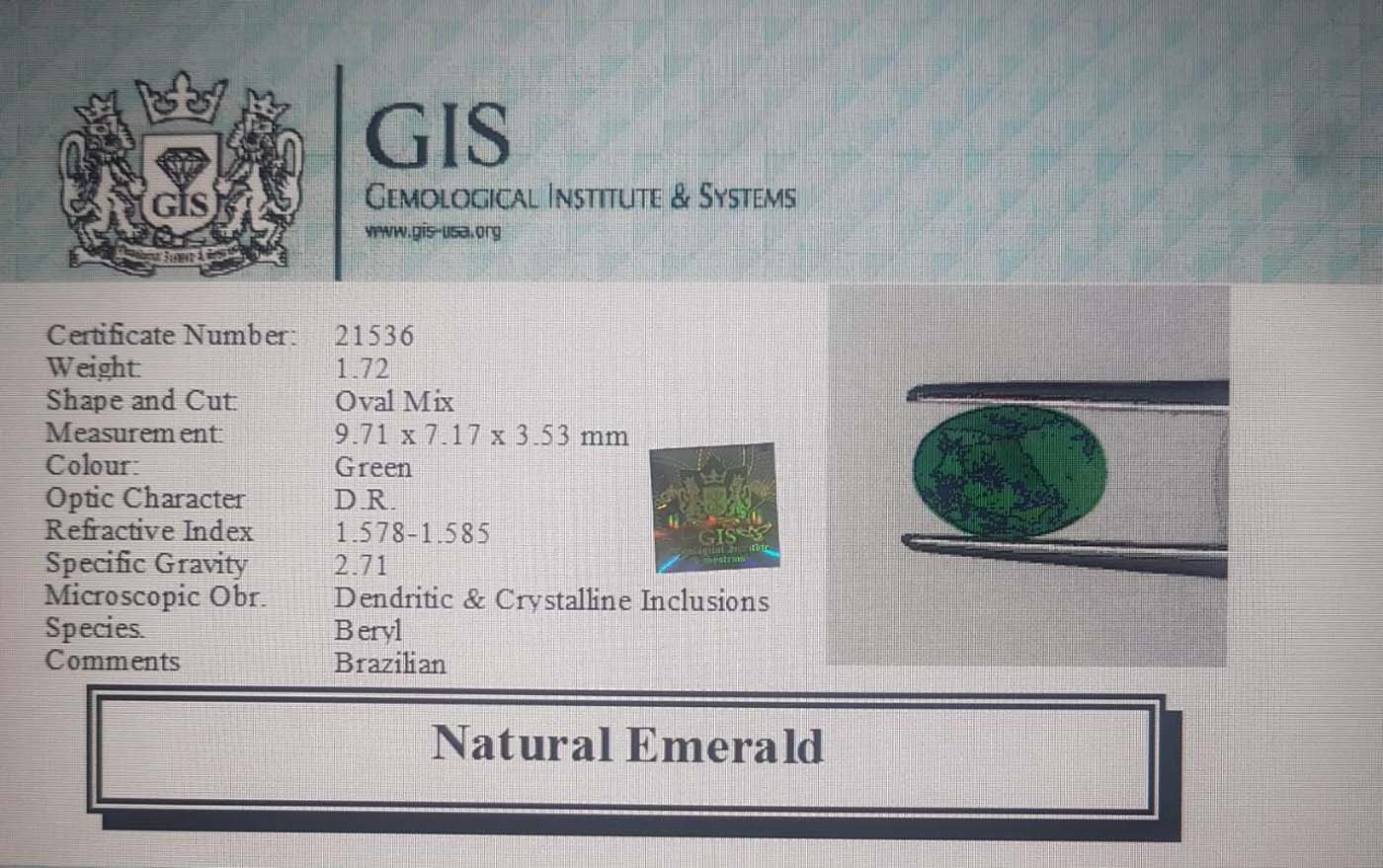 EMR8467 4 Emerald 1.72 Ct.