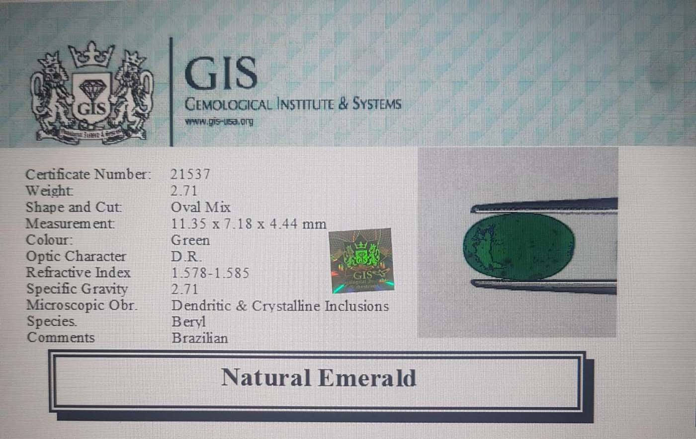 EMR8468 4 Emerald 2.71 Ct.