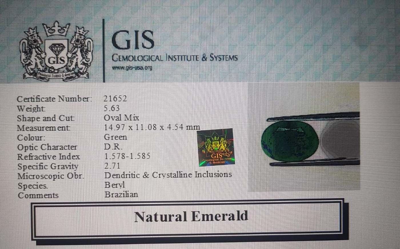 EMR8701 4 Emerald 5.63 Ct.