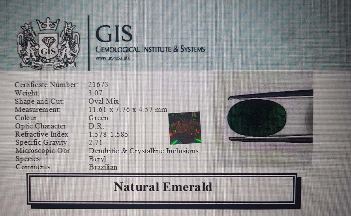 EMR8722 4 Emerald 3.07 Ct.