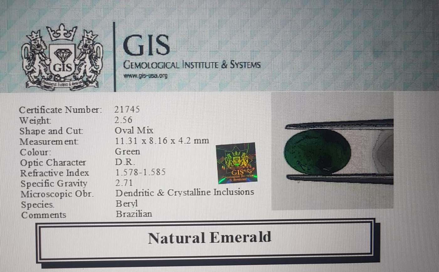 EMR8794 4 Emerald 2.56 Ct.