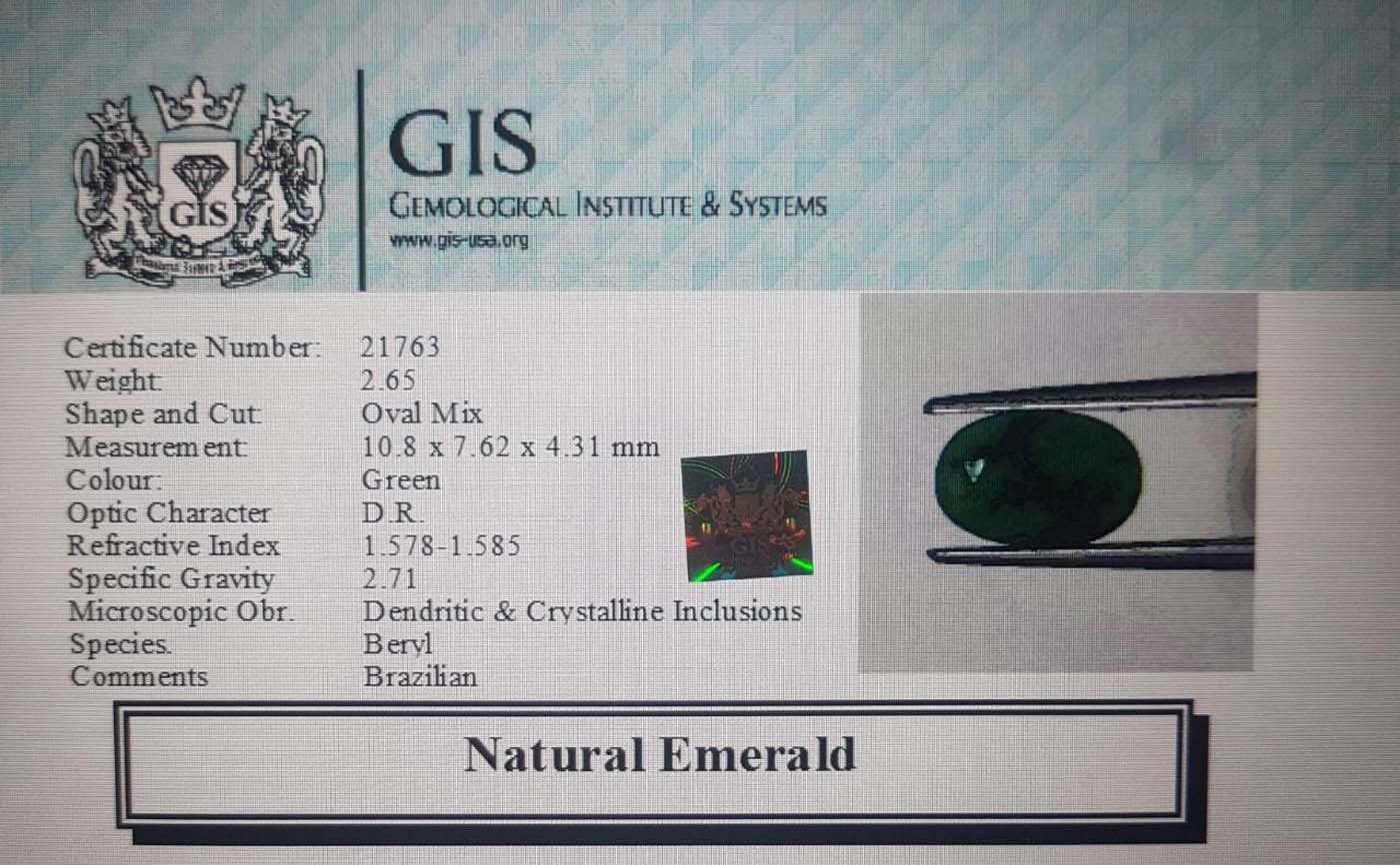 EMR8812 4 Emerald 2.65 Ct.