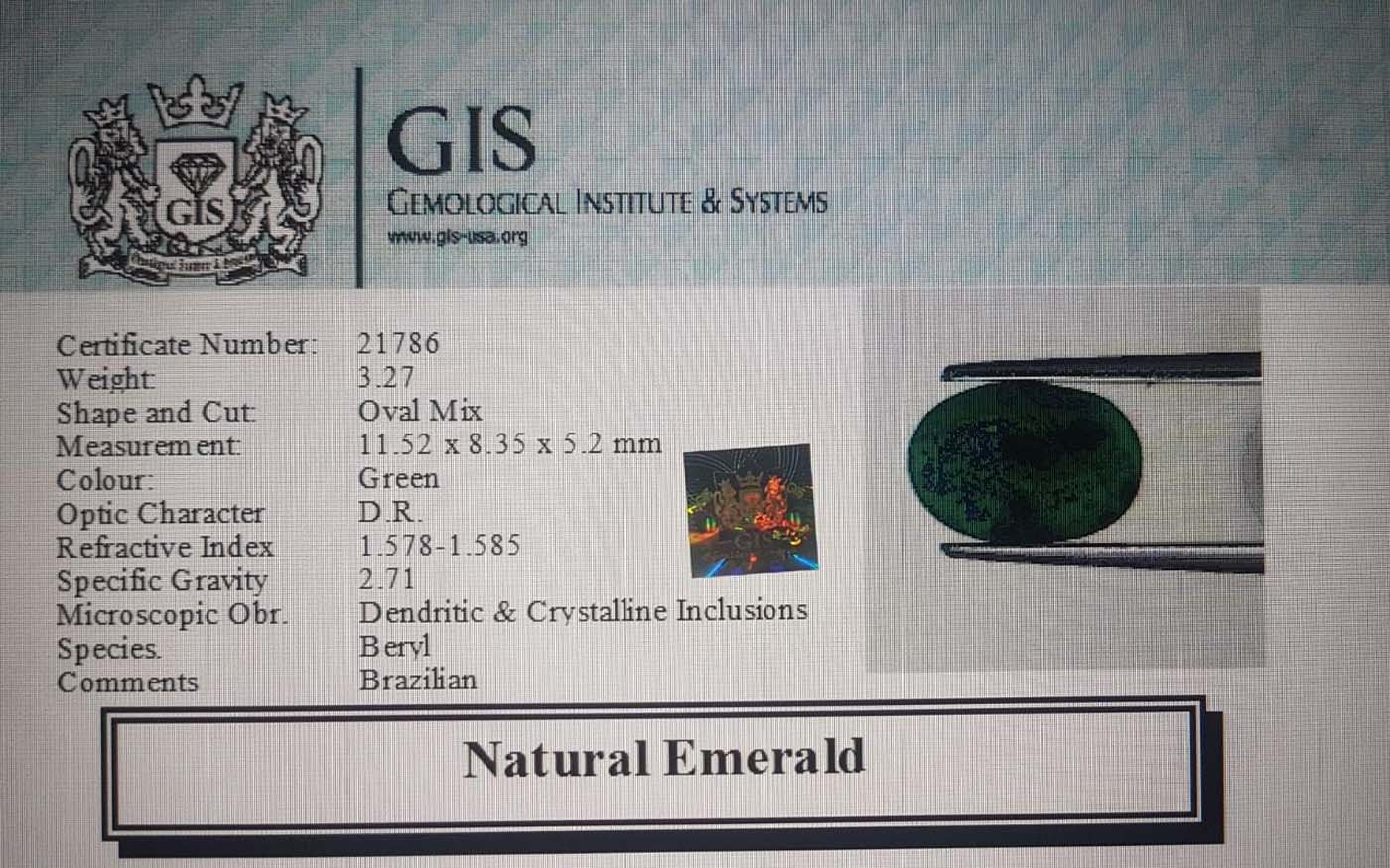 EMR8835 4 Emerald 3.27 Ct.