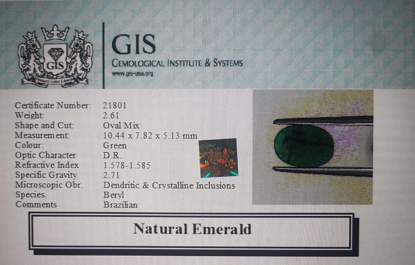 EMR8850 4 Emerald 2.61 Ct.