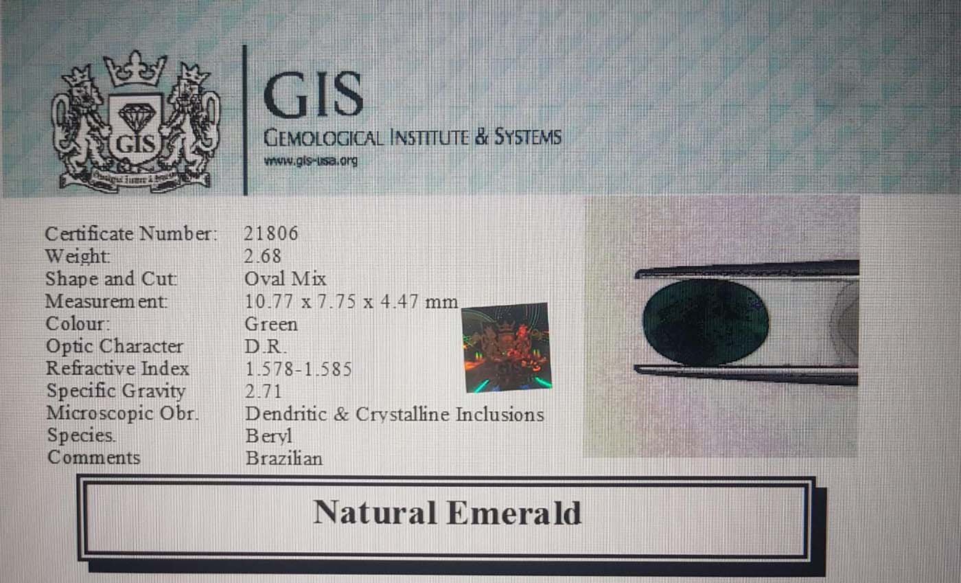 EMR8855 4 Emerald 2.68 Ct.