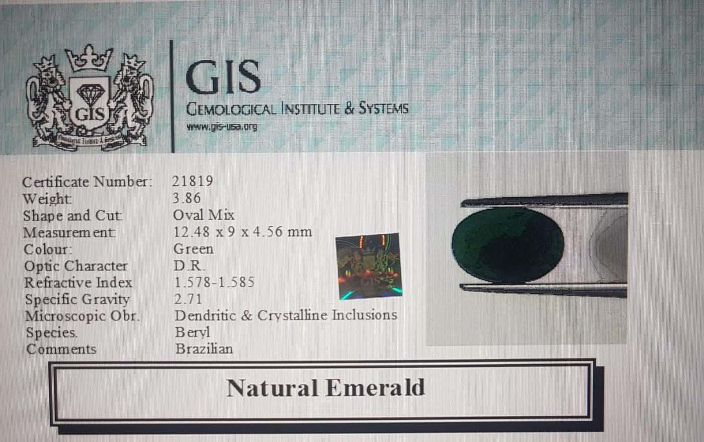 EMR8868 4 Emerald 3.86 Ct.