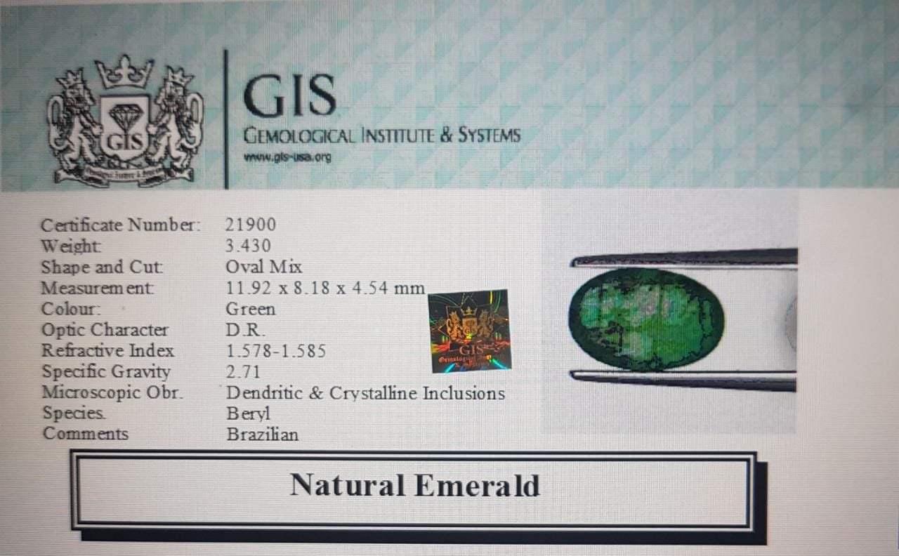 EMR8949 4 Emerald 3.43 Ct.