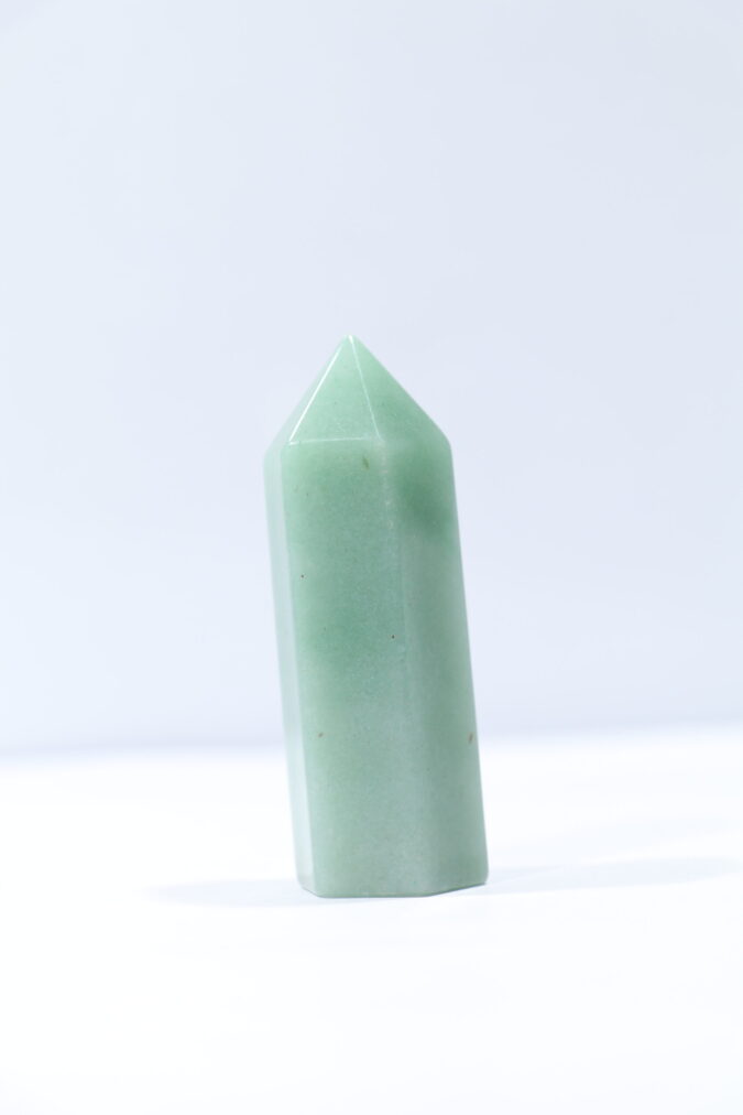 Green Aventurine Quartz Crystal Pencil 46-66 Gms.