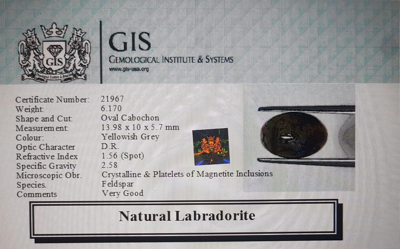 Labradorite 6.17 Ct. 5 LAB64 4 Labradorite 6.17 Ct.