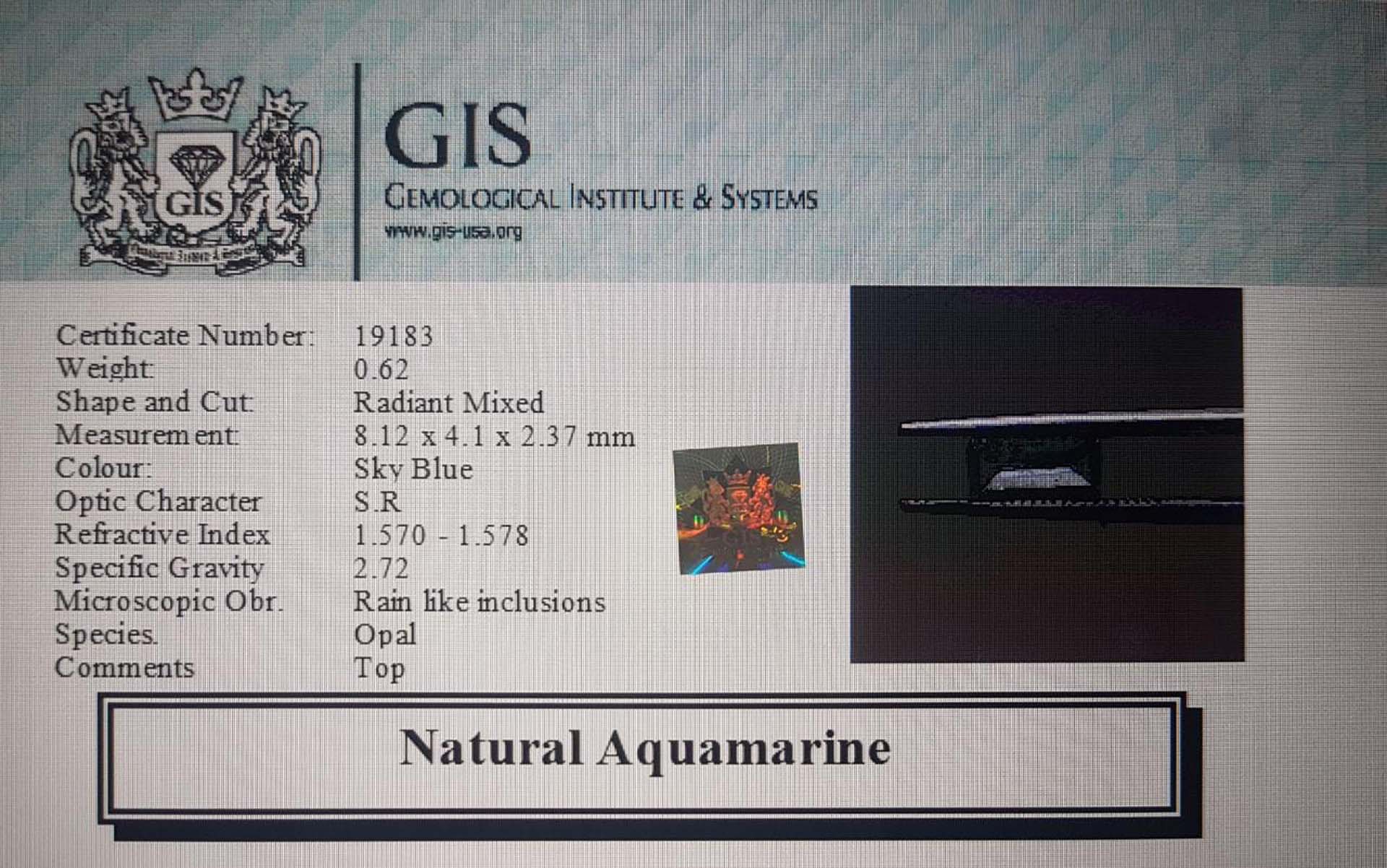 Aquamarine 0.62 Ct.