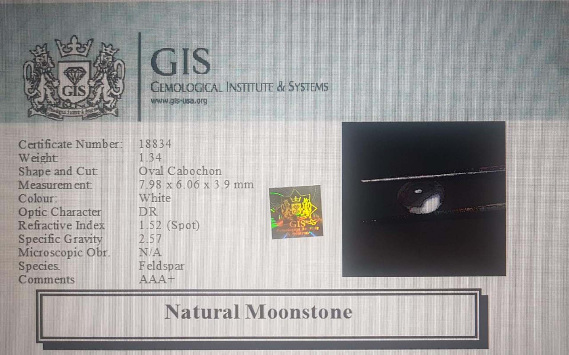 Moonstone 1.34 Ct.