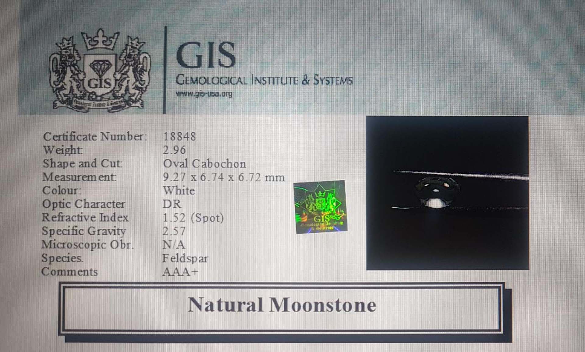 Moonstone 2.96 Ct.