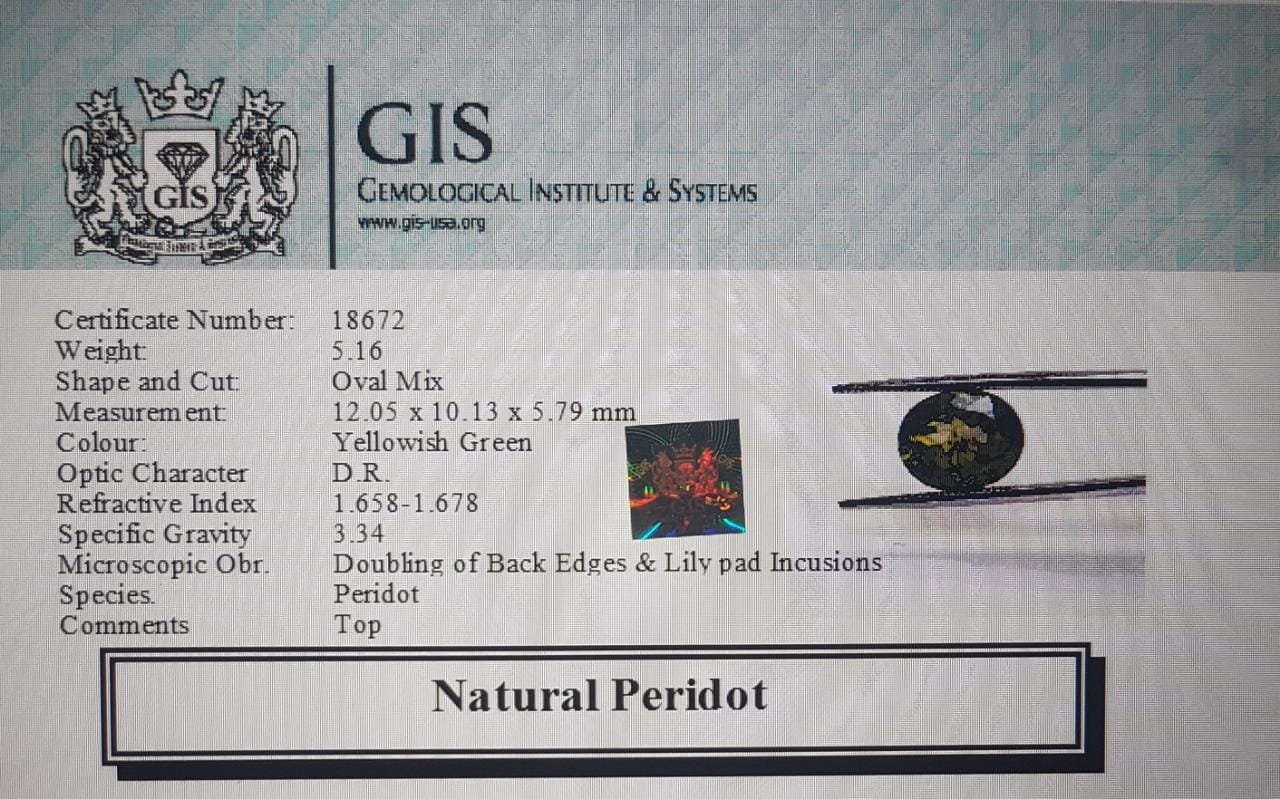 NPD109 4 Peridot 5.16 Ct.