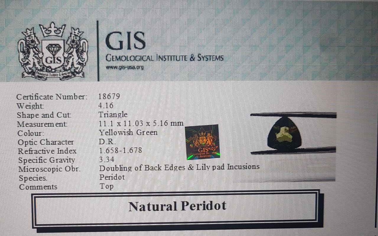 NPD116 4 Peridot 4.16 Ct.