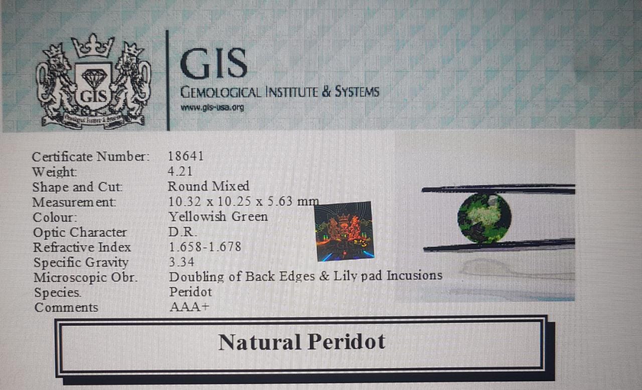 Peridot 4.21 Ct. 5 NPD78 4 Peridot 4.21 Ct.