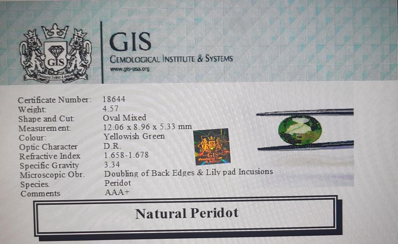 NPD81 4 Peridot 4.57 Ct.
