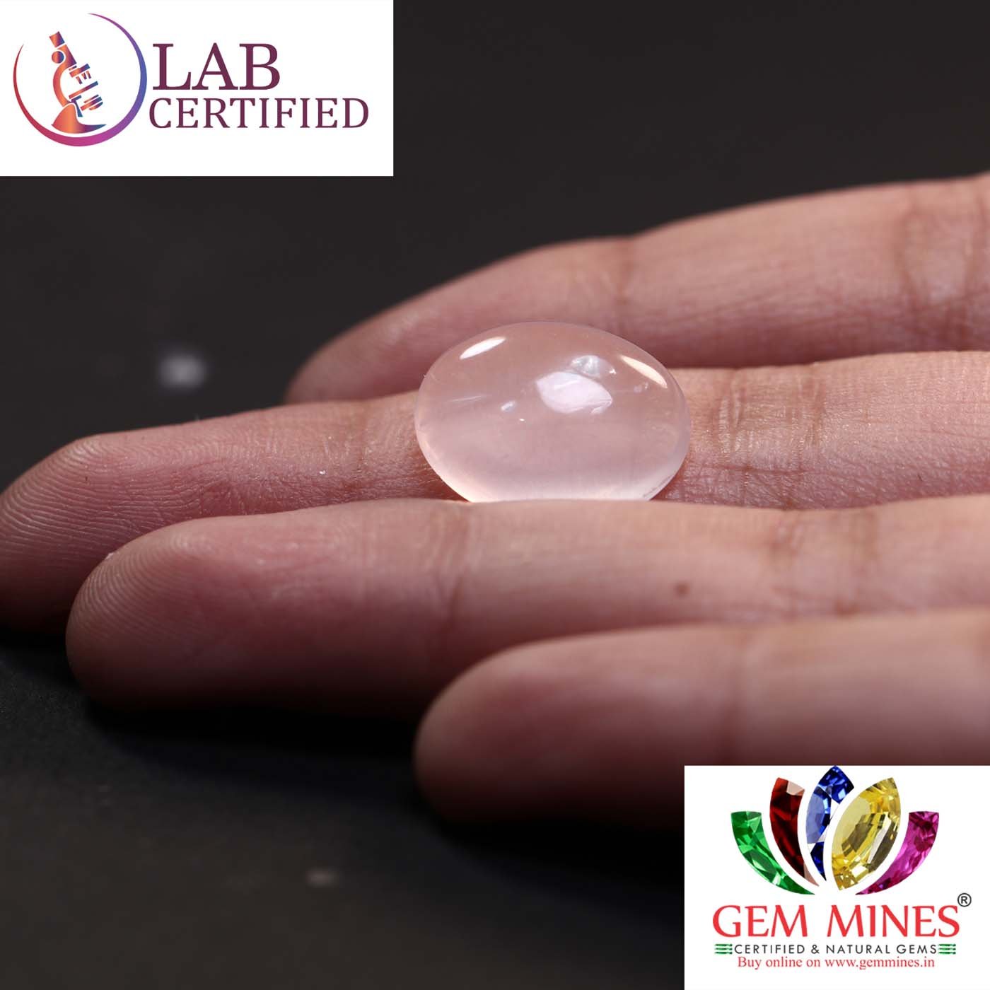 NRQ157 3 Rose Quartz 8.53 Ct.
