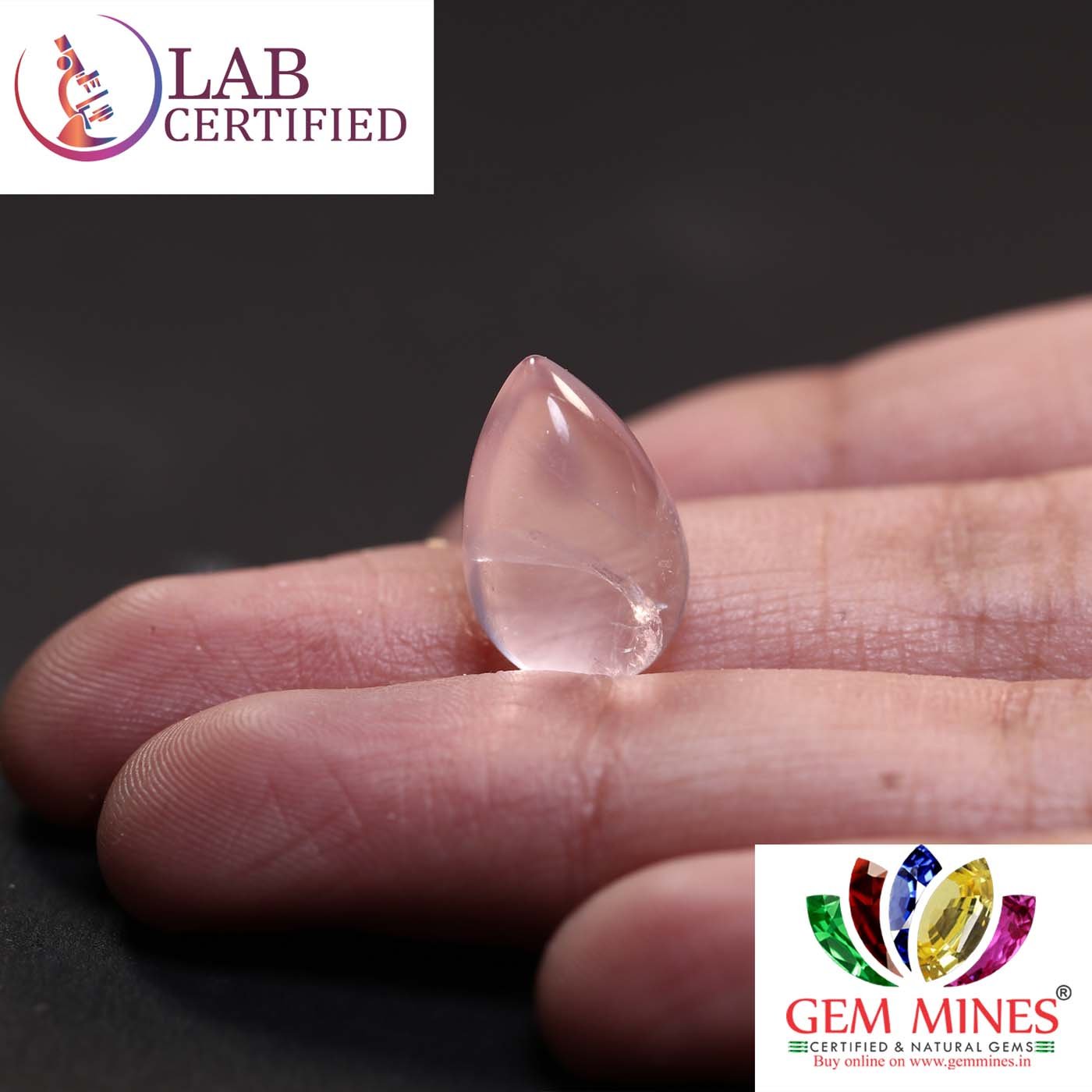 NRQ218 3 Rose Quartz 7.59 Ct.