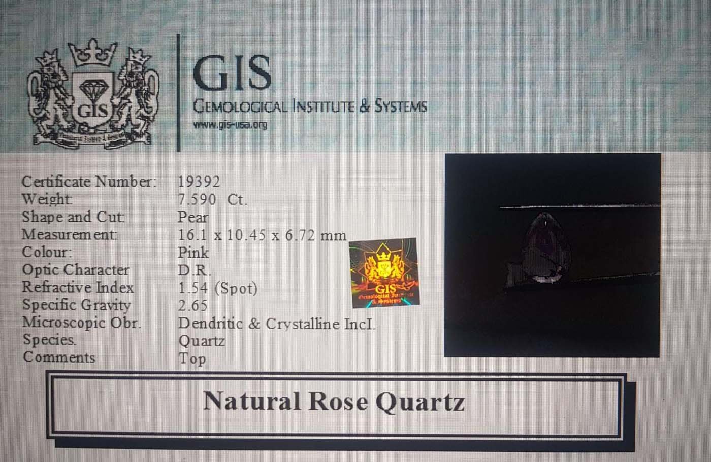 NRQ218 4 Rose Quartz 7.59 Ct.