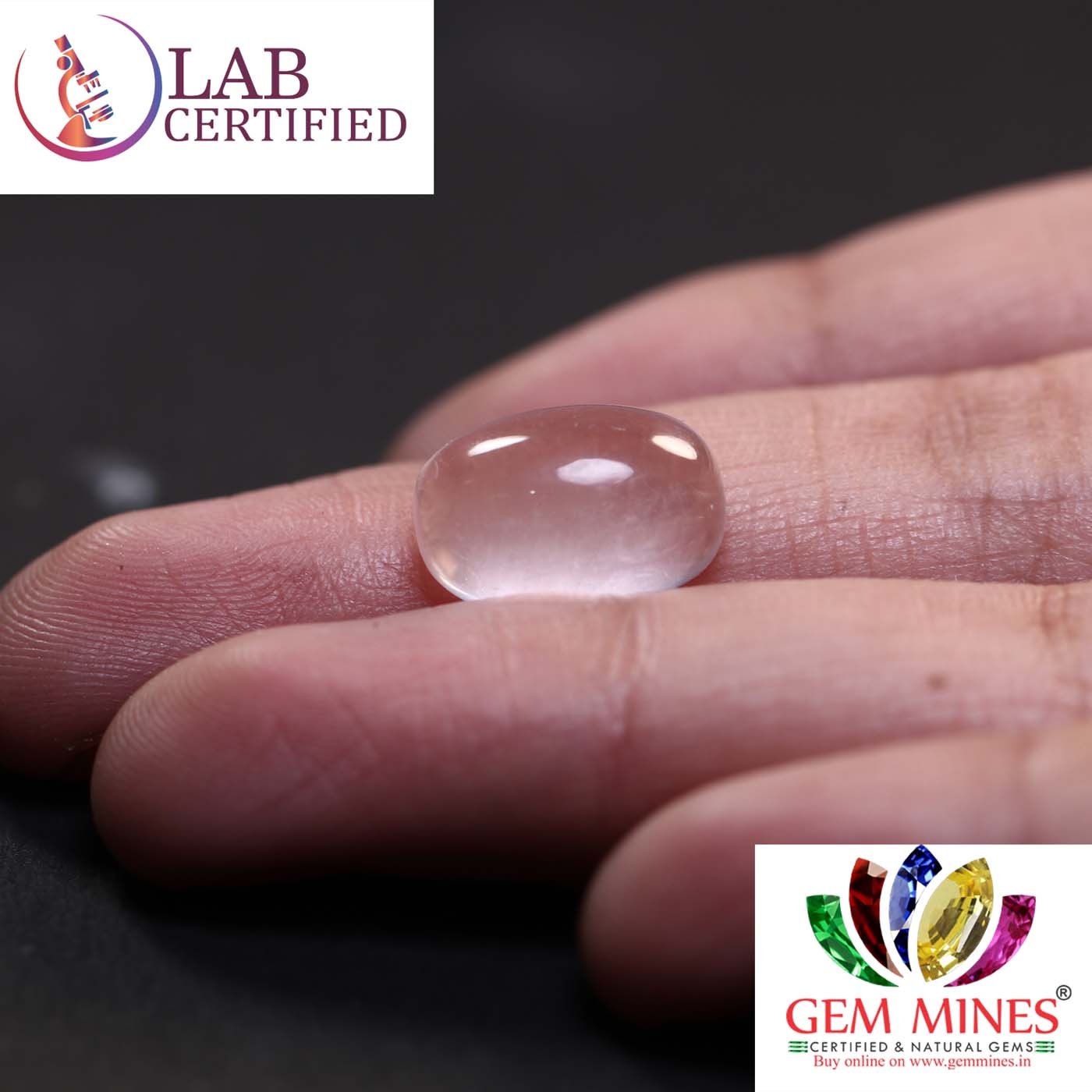 NRQ225 3 Rose Quartz 6.12 Ct.